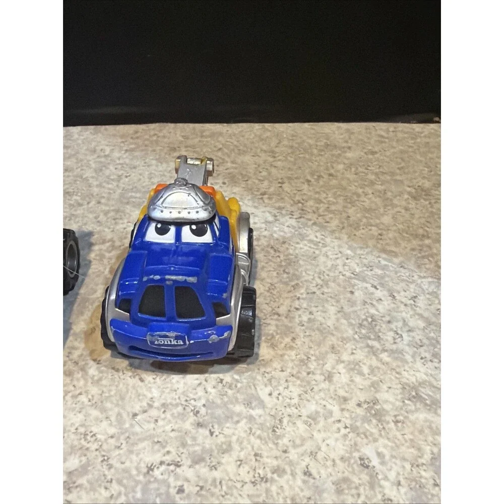 Tonka Chuck & Friends Truck Lot of 3 - Blue Chuck x2 & Orange Truck